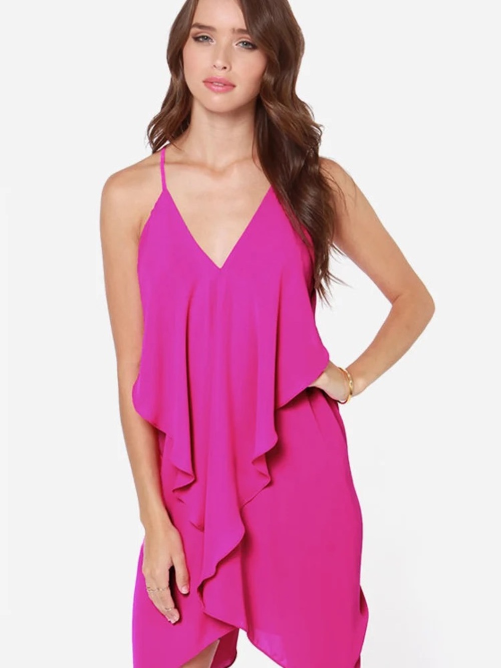 Tier for the Party Magenta Dress
